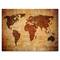 Designart - Ancient Map of The World XI - Vintage Canvas Wall Art Print